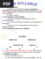 Chapter IV The Syllable