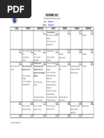 Calendario Escolar Diciembre 2022