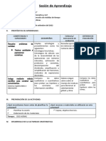 Sesión de Aprendizaje Jueves 29