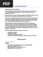 Hydraulic Components - Notes