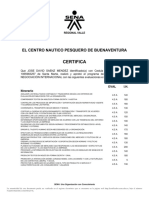 Certifica: El Centro Nautico Pesquero de Buenaventura