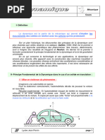 D'étudier Les Mouvements Des Solides en Relation Avec Les Actions Qui Les Produisent