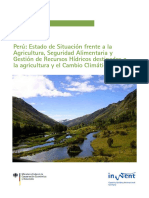 ARCE 2010 - Perú Estado de Situación Frente A La Agricultura, Seguridad Alimentaria y Gestión de Recursos Hídricos Destinados A La Agricultura y El Cambio Climático