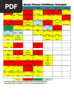 Pavilion Fall/Winter Schedule