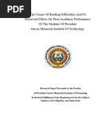 The Causes of Reading Difficulties and It's Perceived Effects On Their Academic Performance of The Student of President Garcia Memorial Institute of Technology