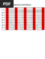 Jadwal Lantai 3 Bulan 9