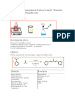 Condensación de Claisen-Schmidt: Obtenciónde Dibenzalacetona