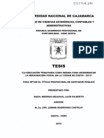 La Educación Tributaria Como Medida para Incrementar La Recaudación Fiscal en La Ciudad de Chota - 2013