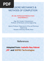 Wellbore Mechanics & Methods of Completion