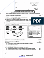 Epreuve Bac 2023 Informatique Theorique - Baccalaureat Serie C-D-E Cameroun