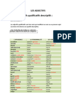 Adjectifs Descriptifs