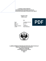LAPORAN PRAKTIKUM TEKNOLOGI PENGOLAHAN PANGAN TEKNOLOGI PENGOLAHAN DAGING DAN IKAN. BAKSO SAPI (Bovine SP.)