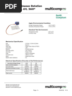 Analog Continuous Rotation Servo Motor, 6V, 360°: Apply Environmental Condition