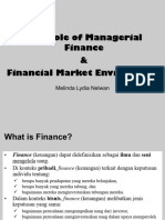 The Role of Managerial Finance & Financial Market Env