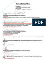 Basics of Biotech (MCQS)