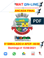 5º Simulado - Afcf - 2º Encontro - 15-08-2021 - Arrancada - Tespmat - Com Gabarito - 01