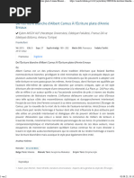 De L'écriture Blanche D'albert Camus À L'écriture Plate D'annie Ernaux TRDizin