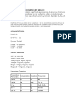 Articulos y Pronombres en Qeqchi