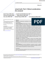 Structurally Compromised Teeth. Part I: Clinical Considerations and Novel Classification Proposal