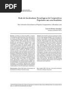 Rede de Incubadoras Tecnológicas de Cooperativas Populares - Um Caso Brasileiro