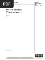 Water Quality - Vocabulary - : British Standard Bs Iso 6107-5:2004 BS 6068-1.5:2004