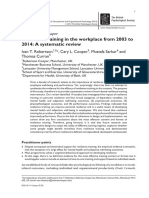 Resilience Training in The Workplace From 2003 To 2014: A Systematic Review