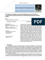 The Influence of Music and Learning Motivation To The Results of Learning The Productive Practice in Vocational High School Tourism Group