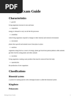 Biology Exam Guide