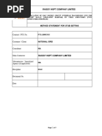 Method Statement - Stub Setting