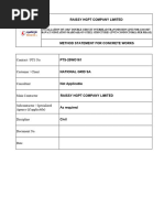 Method Statement - Concrete Works