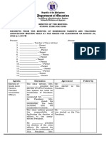 MINUTES OF THE MEETING - Election of GPTA Officers