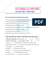 BÀI TẬP THÌ TƯƠNG LAI TIẾP DIỄN - PREP.VN SƯU TẦM