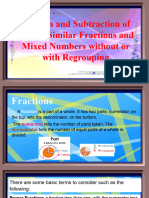 Addition and Subtraction of Similar Fractions and Mixed Numbers-1