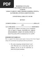 Attorney General V Salvatory Abuki (Constitutional Appeal No 1 of 1998) 1999 UGSC 7 (25 May 1999)