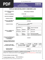 Udyam Certificate - Sunil Nair