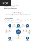 Methods of Payment