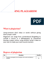 Avoiding Plagiarism