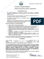 Acta de Compromiso de Padres de Familia