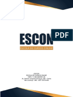 Escon - Escola de Cursos Online CNPJ: 11.362.429/0001-45 Av. Antônio Junqueira de Souza, 260 - Centro São Lourenço - MG - CEP: 37470-000