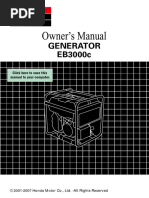 Honda EB3000c Generator Manual