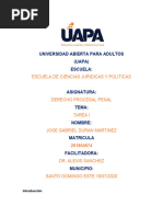 Tarea 1 Derecho Procesal Penal 1