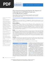 NGS de Panel para CCR - JCO 2015 - Costo-Efectividad