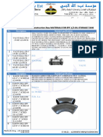 Data Sheet Construction Raw MATERIALS FOR EPF 1 .5 OIL STORAGE TANK