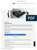 HDPE Water Pipe-Siffo Plastic Technology