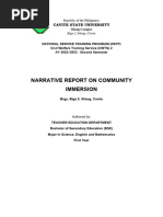 Cwts Narrative Report