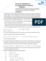 PRÁCTICA SEMANA 1 - MATEMÁTICA I - MES DE Setiembre 2023