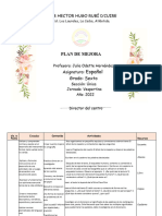 Plan de Reforzamiento. Español y Matematicas 6 Grado 2022