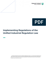 Implementing Regulations of The Unified Industrial Regulation Law