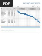 Daily Gantt Chart Template TemplateLab