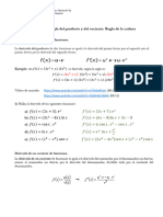 TP7 Derivada. Regla Del Producto y Del Cociente. Regla de La Cadena